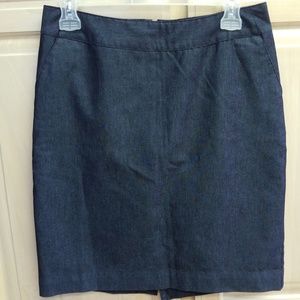 Dark chambray skirt